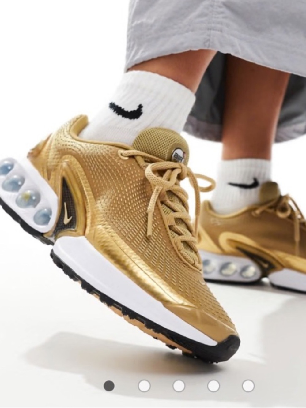 NWOT Nike Gold Metallic Air Max Dn Sneakers  - Size 8